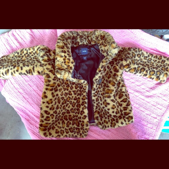 gap leopard print coat